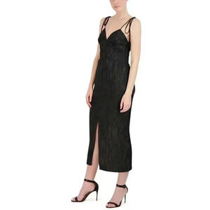 BCBG Maxazria Satin Maxi Evening Dress
